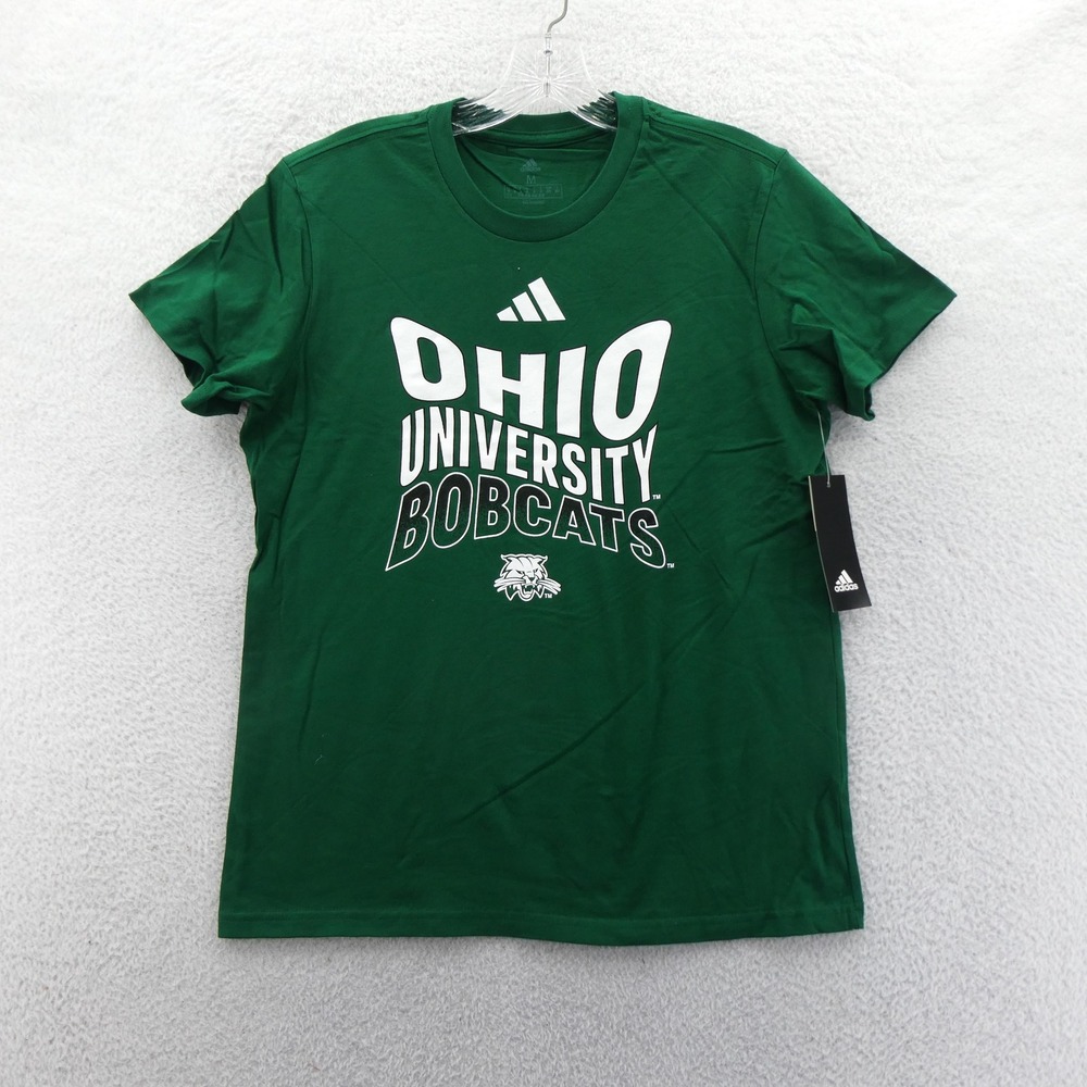 Adidas Shirt‎ Womens Medium Ohio University Bobcats Green Graphic Short Sleeve